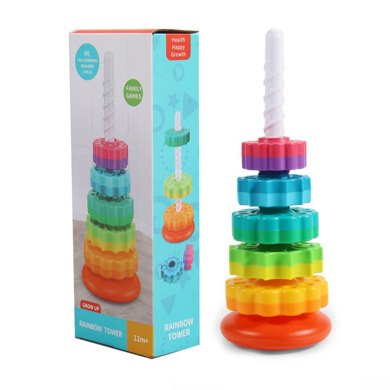 Rainbow Revolving Tower Toys